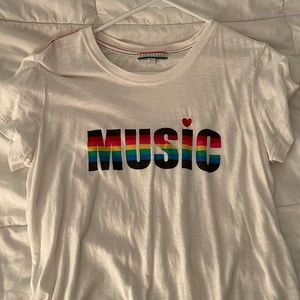 Short sleeve “music” tee